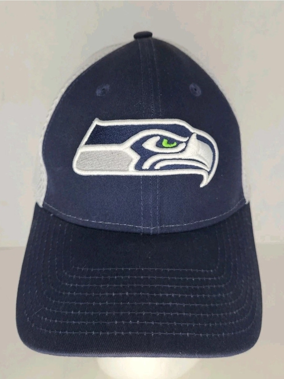 New Era Kids Seattle Seahawks Navy and White Logo Cap